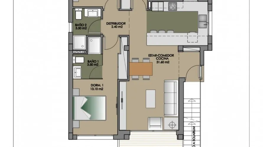 Bungalow de 3 dormitorios en San Miguel de Salinas, España No. 723 № 1