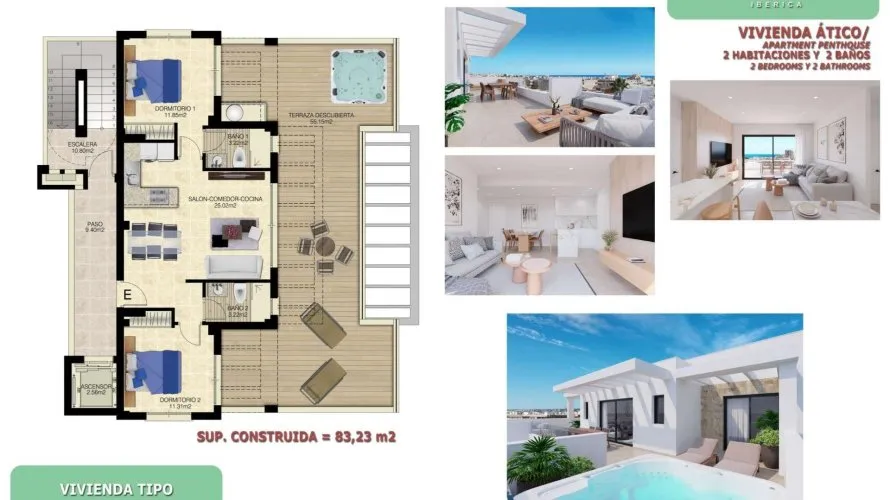 Apartamento de 2 dormitorios en Torrevieja, España No. 1300 № 6