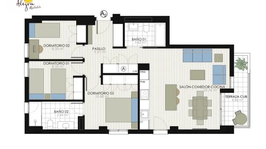 Apartamento de 1 dormitorio en Valencia, España No. 582 № 13