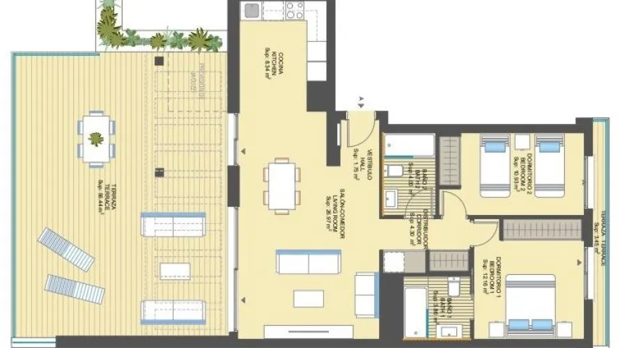 Apartamento de 2 dormitorios en Dehesa De Campoamor, España No. 946 № 28