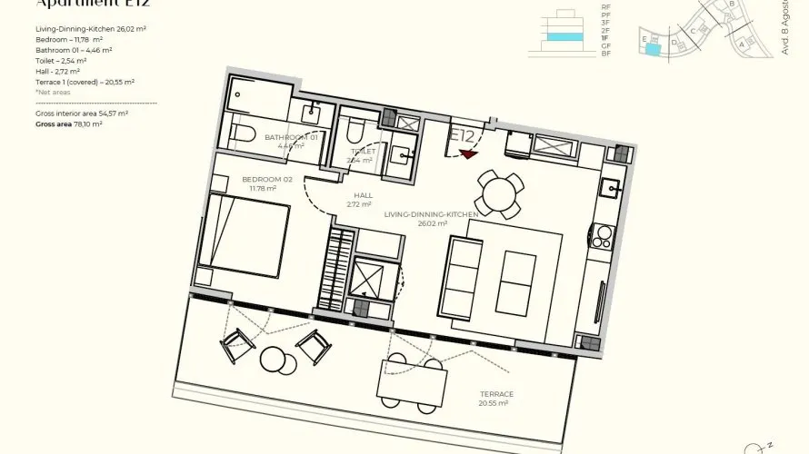 Apartamento de 1 dormitorio en Talamanca, España No. 1428 № 13
