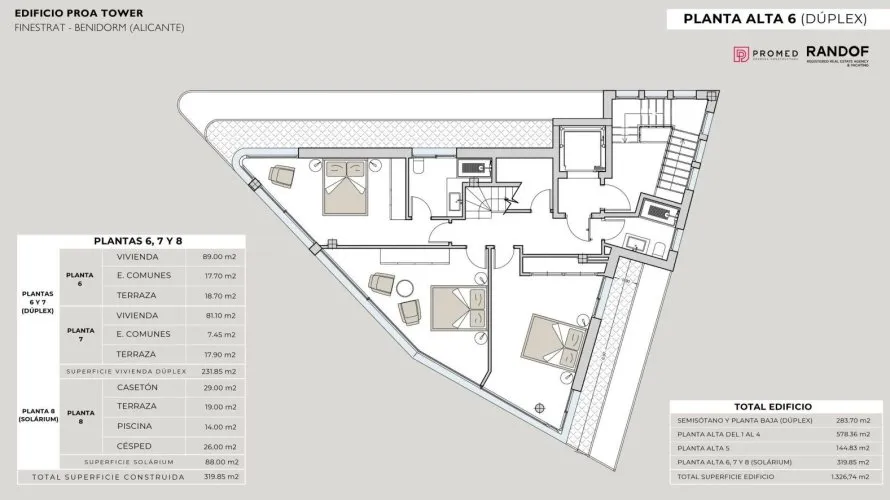 Penthouse de 3 chambres à Finestrat, Espagne No. 1096 № 14
