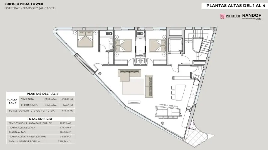 Penthouse de 3 chambres à Finestrat, Espagne No. 1096 № 12