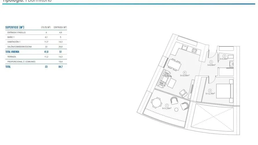 Apartment de 2 chambres à Benidorm, Espagne No. 839 № 3