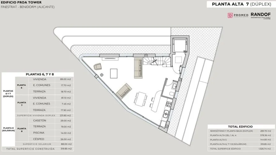 Penthouse de 3 chambres à Finestrat, Espagne No. 1096 № 15