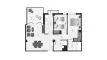 2 bedrooms Apartment floor plan «B2A16» in Spa Valley II