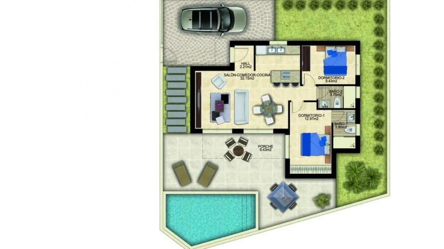 2 bedrooms villa for sale, Benijofar, Spain No. 708