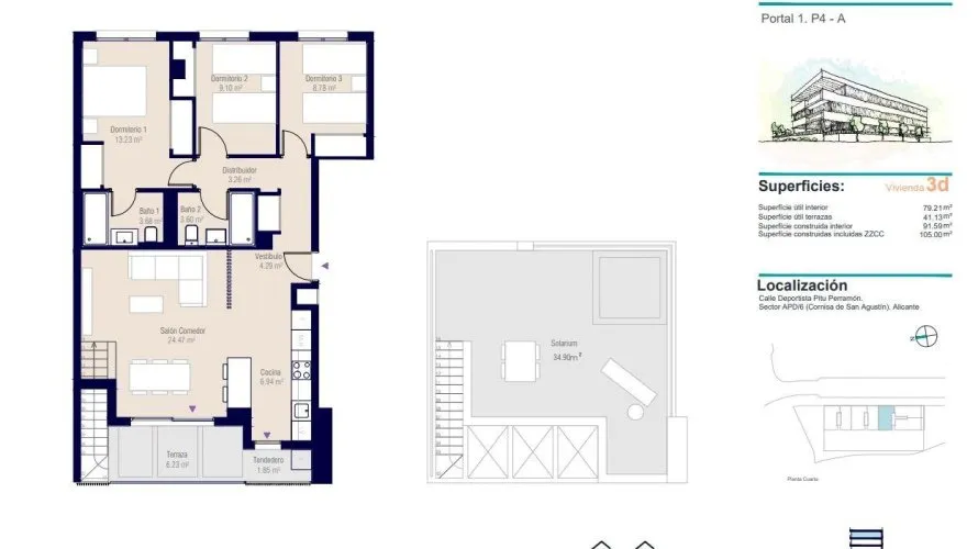 3 bedrooms apartment for sale, Alicante, Spain No. 1022 № 8